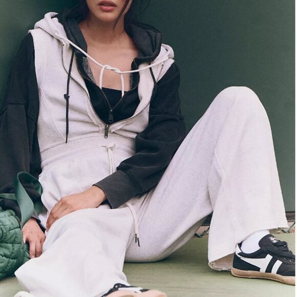 #188 NWOT Free People Making It Jumpsuit in Heather Grey - Picture 4 of 10